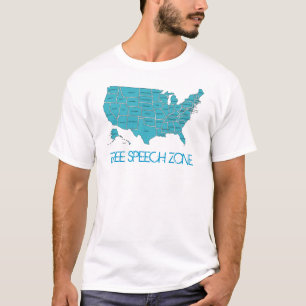 Camiseta T-shirt da zona da liberdade de expressão