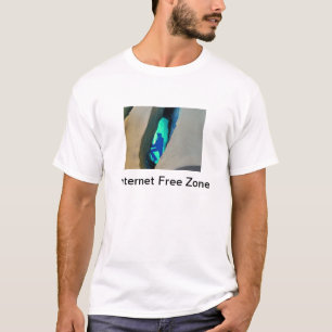 Camiseta T-shirt da zona franca da Internet