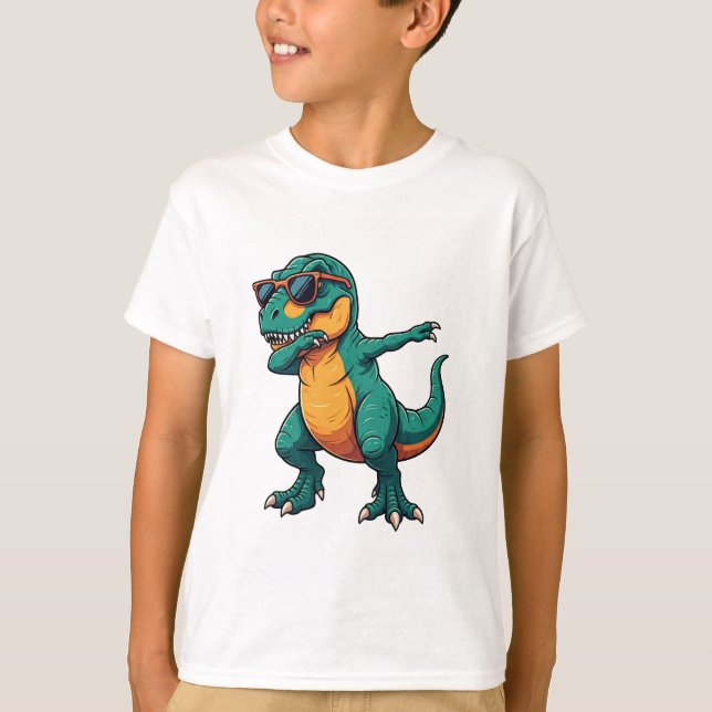 Camiseta T-shirt Dabbing T-rex (Frente)