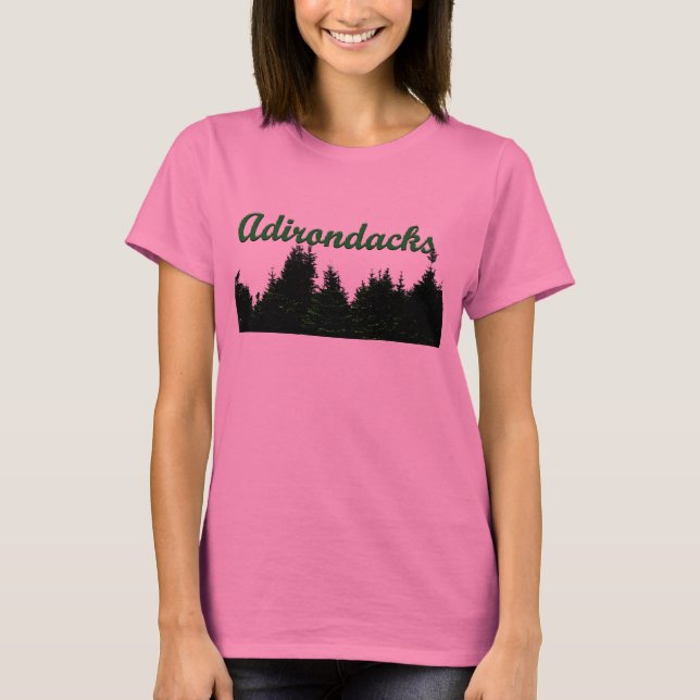 Camiseta T-shirt das árvores de Adirondack (Frente)