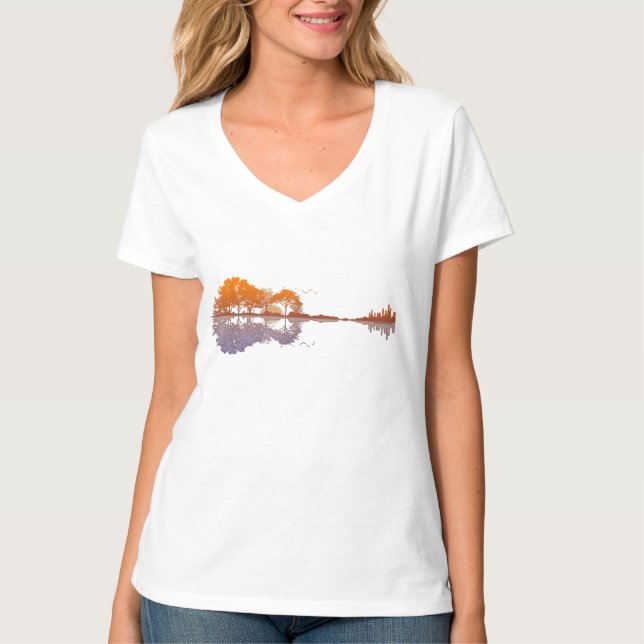 Camiseta T-shirt das árvores de tranquilo (Frente)