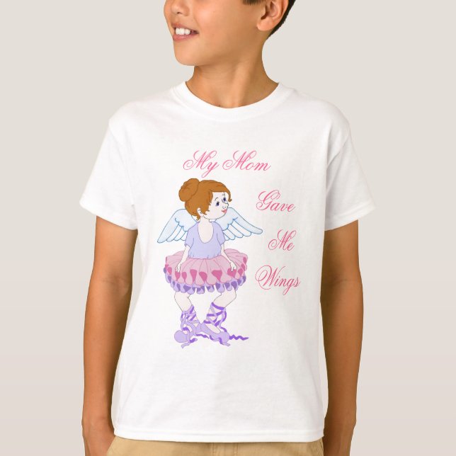 Camiseta T-shirt das asas da mãe (Frente)