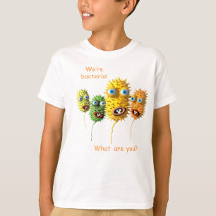 Camiseta T-shirt das bactérias dos desenhos animados