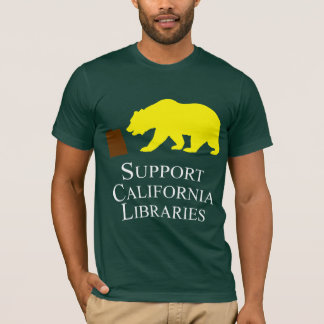 Camiseta T-shirt das bibliotecas de Califórnia do apoio