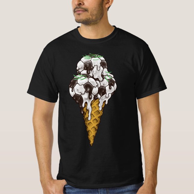 Camiseta T-Shirt das Bolas de sorvete (Frente)
