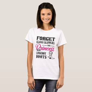 Camiseta T-shirt das botas de vaqueiro da princesa