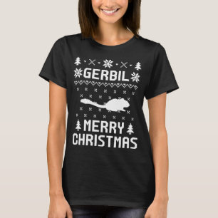 Camiseta T-shirt das camisolas do Feliz Natal do GERBIL