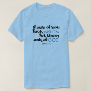 Camiseta T-shirt das citações da escritura do 1:5 de Jame