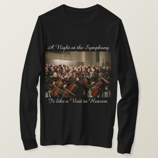 Camiseta T-shirt das citações da foto da orquestra (Frente do Design)