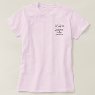Camiseta T-shirt das citações de Paulo Coelho