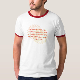 Camiseta T-shirt das citações de Plato