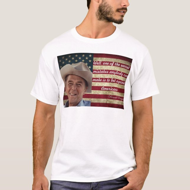 Camiseta T-shirt das citações de Reagan (Frente)