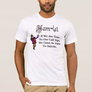 Camiseta T-shirt das citações do sinal de chamada de Hamlet
