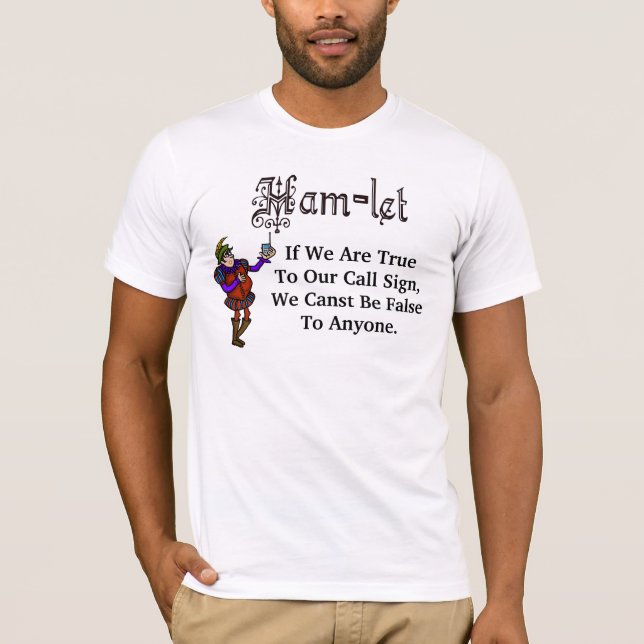 Camiseta T-shirt das citações do sinal de chamada de Hamlet (Frente)