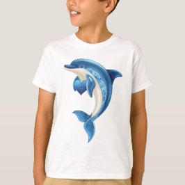 Camiseta T-Shirt das Crianças de Golfinhos Sorrindo