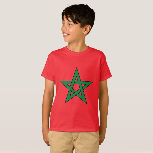 Camiseta T-Shirt Das Crianças De Marrocos. (Frente Completa)