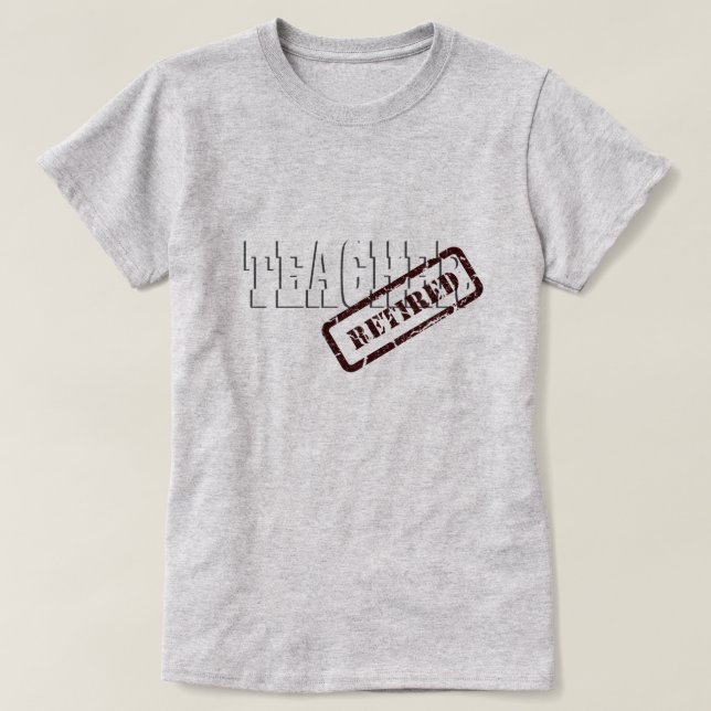 Camiseta T-shirt das damas aposentadas do professor (Frente do Design)