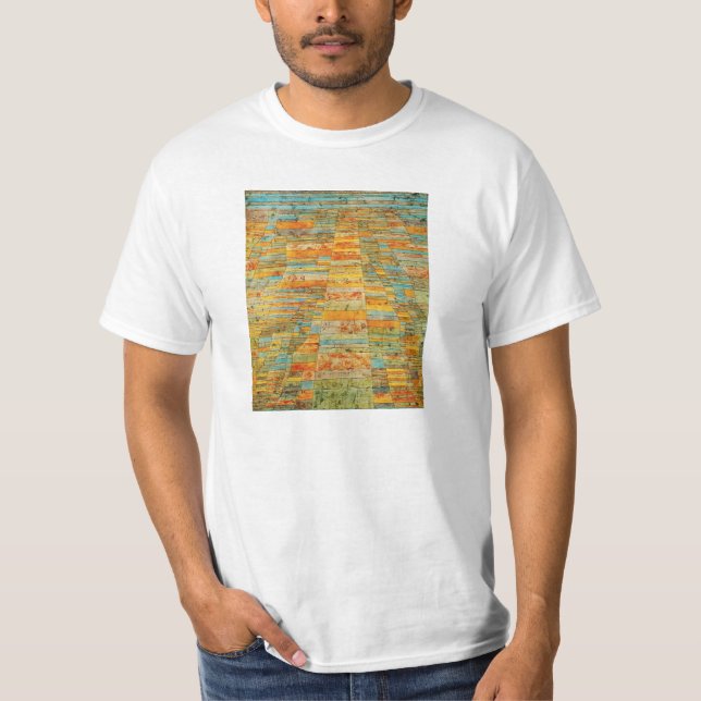 Camiseta T-shirt das estradas e dos Byways de Paul Klee (Frente)
