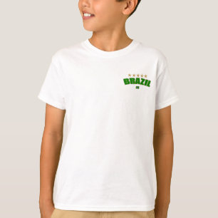 Camiseta T-shirt das estrelas do logotipo 5 de Brasil dos