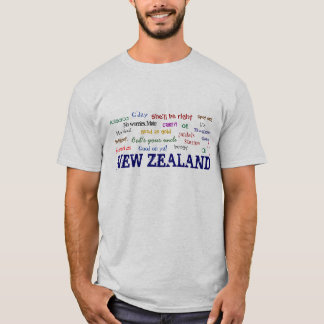 Camiseta T-shirt das EXPRESSÕES de NOVA ZELÂNDIA