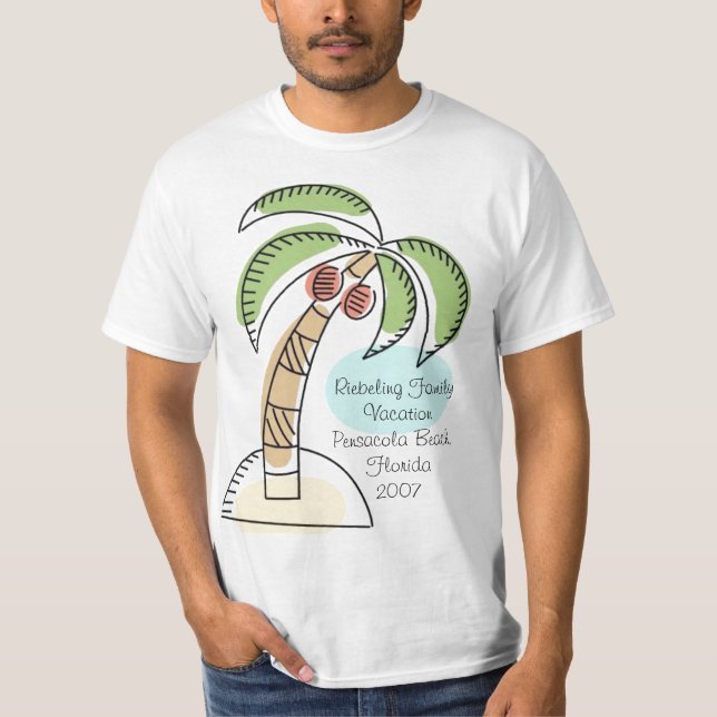 Camiseta T-shirt das férias em família de Riebeling (Frente)