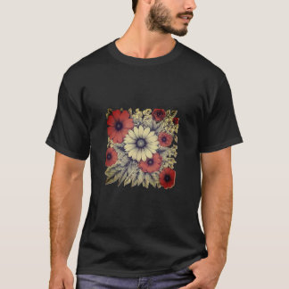 Camiseta T-shirt das flores da manhã