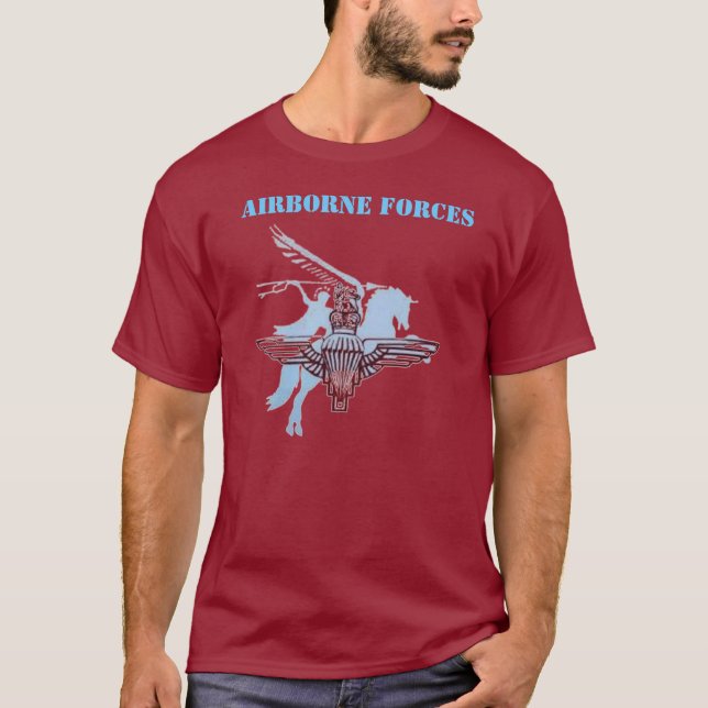 Camiseta T-shirt das forças transportadas por via aérea (Frente)