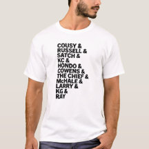 T-shirt das lendas de basquete de Boston