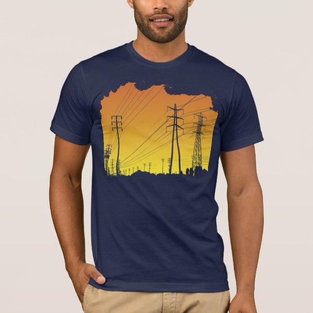 Camiseta T-shirt das linhas eléctricas (Frente)