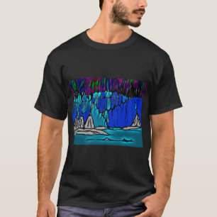 Camiseta T-shirt das luzes do norte