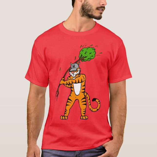 Camiseta T-shirt das madeiras do tigre (Frente)