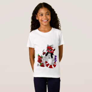 Camiseta T-shirt das meninas da panda vermelha do Sweety