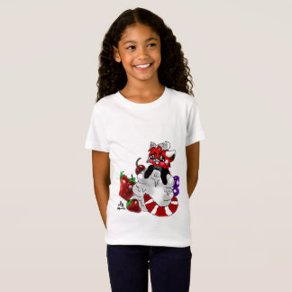 Camiseta T-shirt das meninas da panda vermelha do Sweety