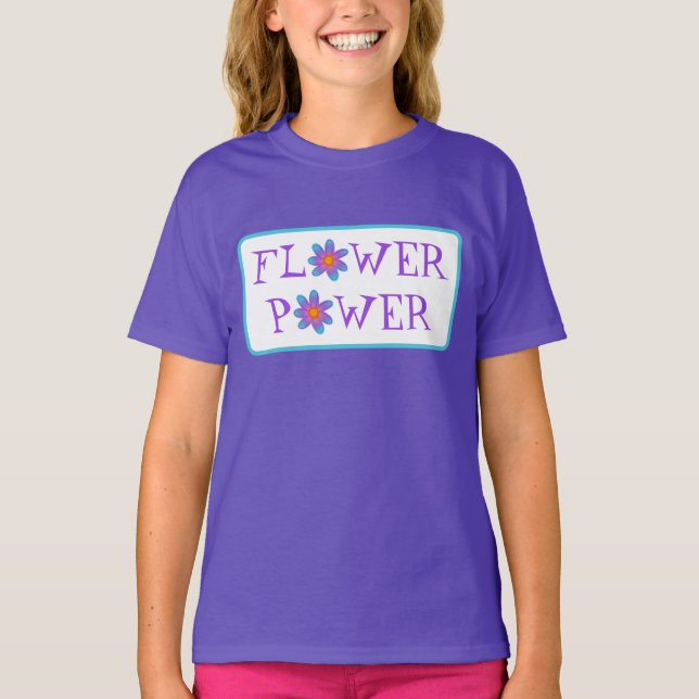 Camiseta T-Shirt Das Meninas De Energia Flor (Frente)