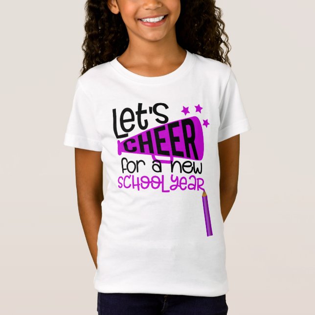 Camiseta T-Shirt das Meninas de Escola de Jersey (Frente)