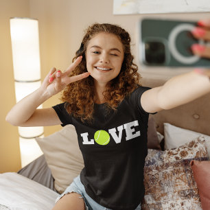 Camiseta T-shirt das meninas do AMOR do tênis