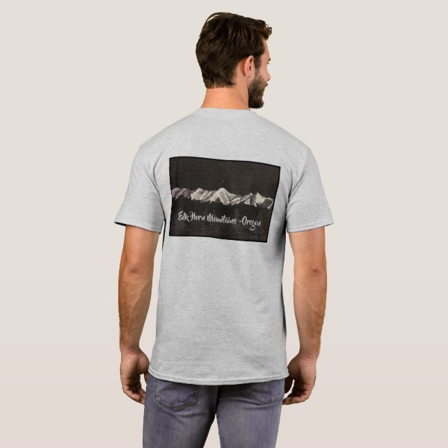Camiseta T-Shirt das Montanhas Elk Horn (Parte Traseira Completa)