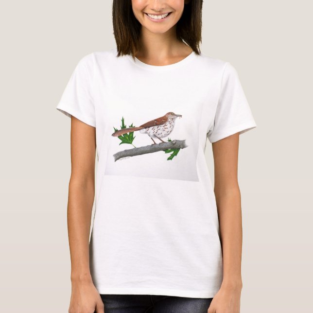 Camiseta T-shirt das mulheres Brown Thrasher (Frente)