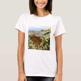 Camiseta T-shirt das mulheres com a foto do girassol