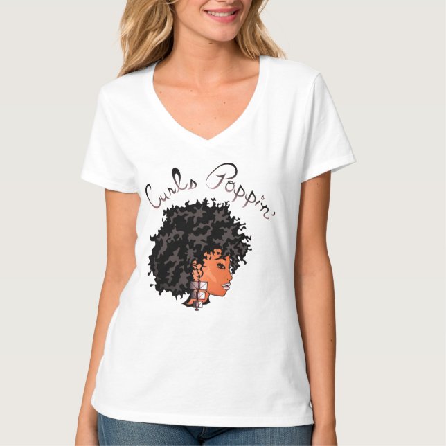 Camiseta T-shirt das ONDAS "LIZA POPPIN" de CURLZ (Frente)