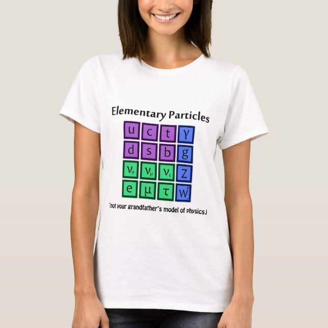 Camiseta T-shirt das partículas elementares (Frente)