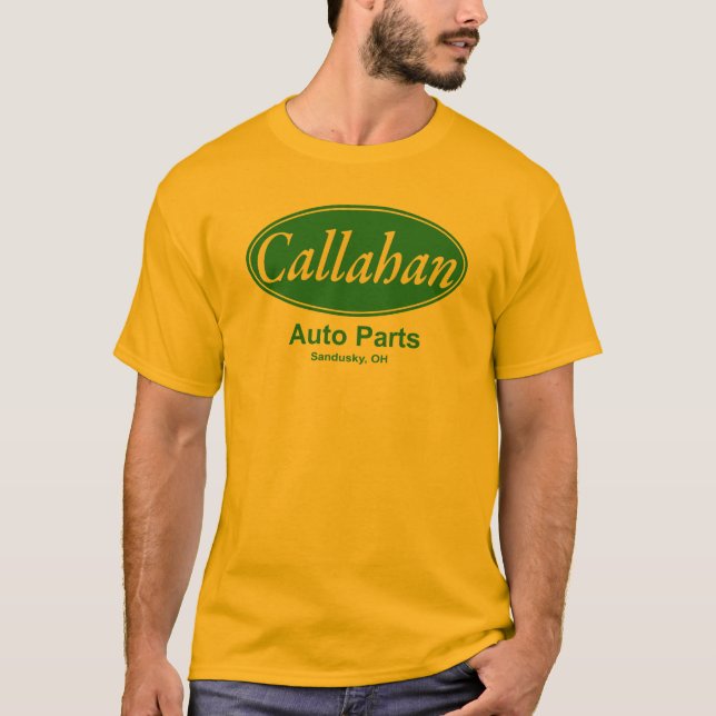 Camiseta T-shirt das peças de automóvel de Callahan (Frente)