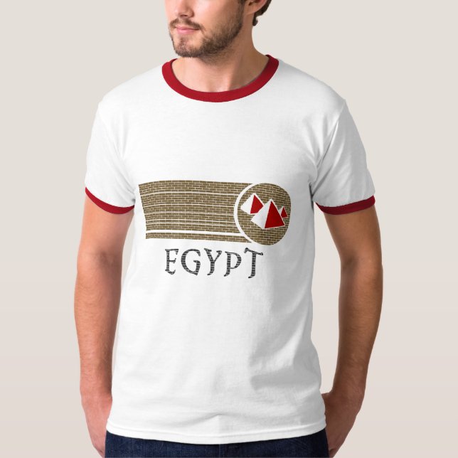 Camiseta T-shirt das pirâmides de Egipto grande (Frente)