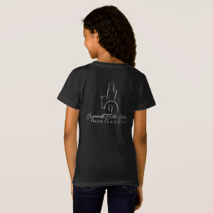Camiseta T-shirt das raparigas AAOH com a inscrição em prat