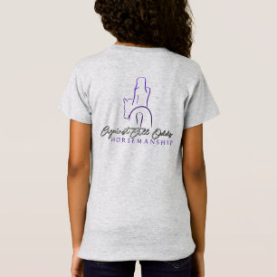 Camiseta T-shirt das raparigas AAOH com inscrição multicolo