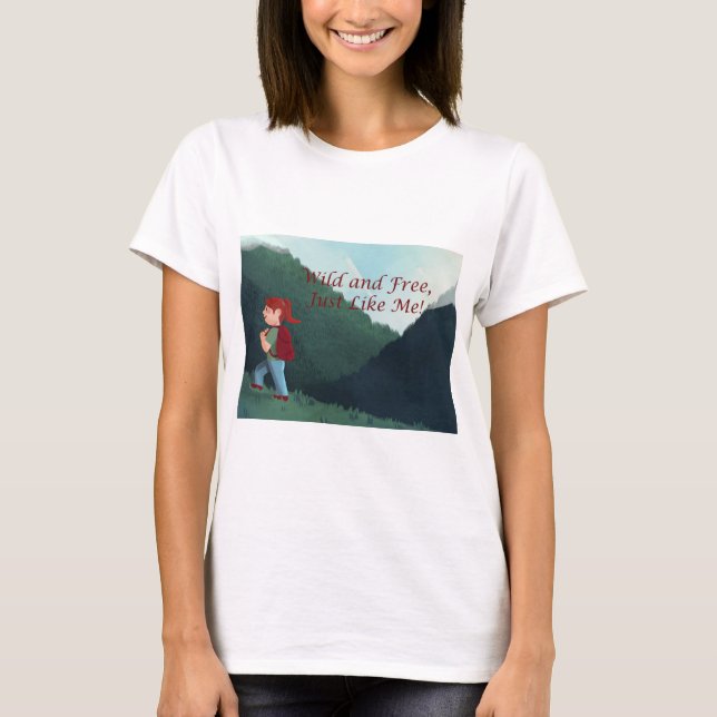 Camiseta T-shirt das raparigas Adventure (Frente)