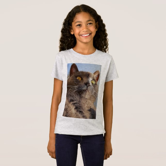 Camiseta T-shirt das raparigas Gatinhos legal (Frente Completa)
