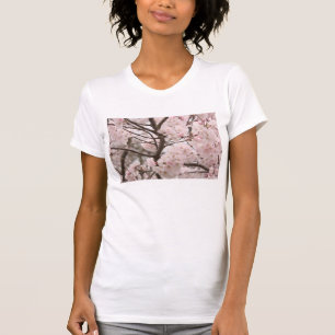Camiseta T-shirt das senhoras da flor de cerejeira