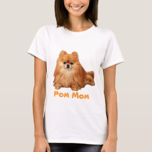 Camiseta T-shirt das senhoras da MAMÃ de Pomeranian POM