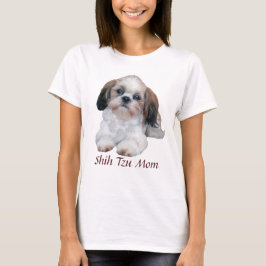 Camiseta T-shirt das senhoras da mamã de Shih Tzu